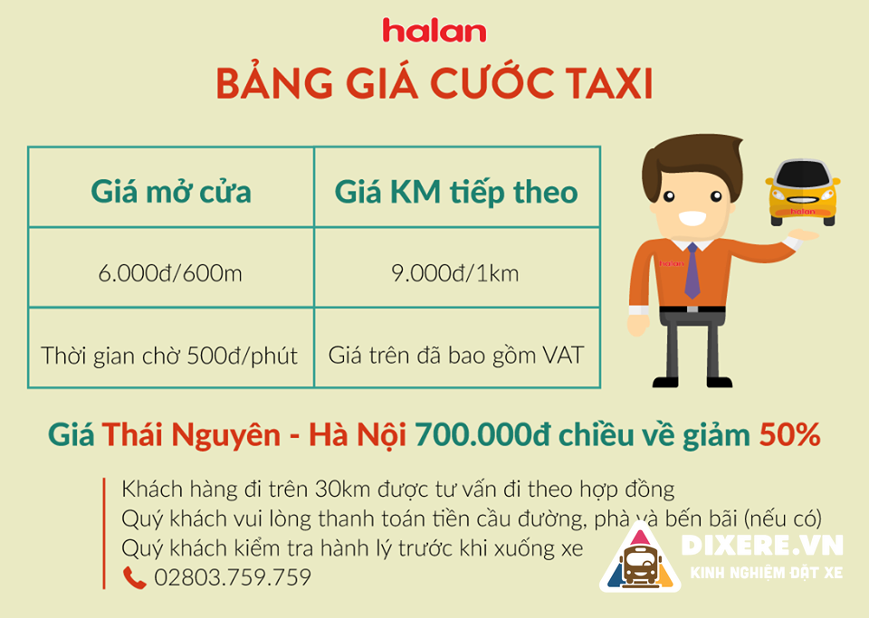 Taxi Hà Lan Thái Nguyên