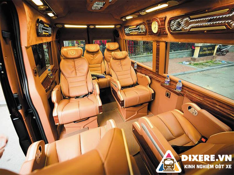 Nội thất xe Limousine Sapa 360 chuyên tuyến Hà Nội - Sapa đầy đủ tiện ích cao cấp chất lượng