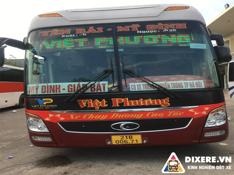 Nhà xe Việt Phương từ Bến Xe Mỹ Đình đi Bến Xe Yên Bái