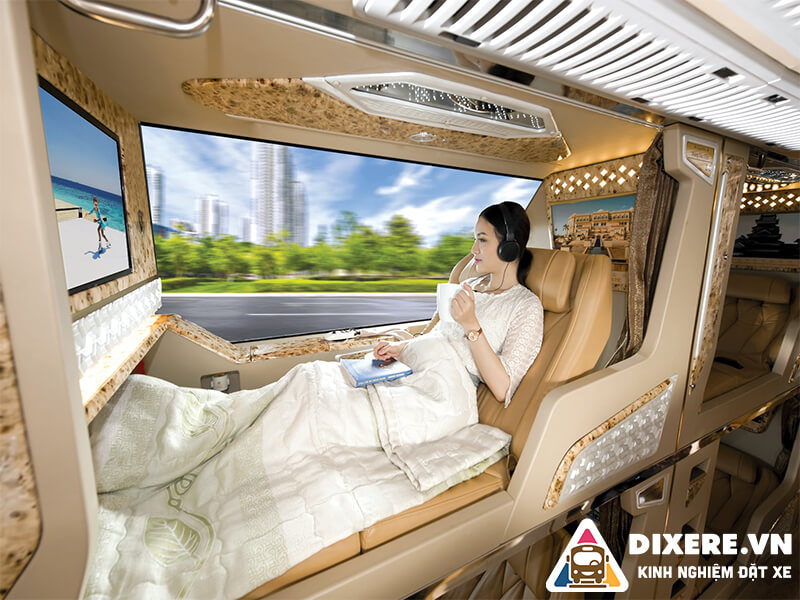 Nội thất nhà xe Đà Lạt Tour Sài Gòn đi Đà Lạt giường nằm Cabin đôi cao cấp đẹp nhất 2022