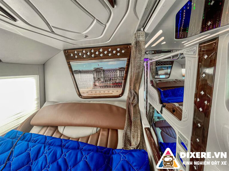 Nội thất của dòng xe giường nằm Cabin đôi nhà xe Đà Lạt Ơi chất lượng