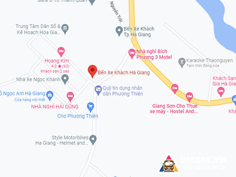 Địa chỉ Bến xe khách Hà Giang tại TP Hà Giang
